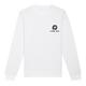 Sudadera blanca unisex de mezcla algod�n-poli�ster con cuello redondo.