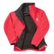 Chaqueta softshell roja de poli�ster para hombre con cremallera completa.