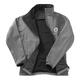 Chaqueta softshell de poli�ster gris oscuro para mujer con cremallera completa.