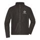 Chaqueta polar de poli�ster gris oscuro con cremallera completa.