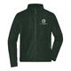 Chaqueta polar de poli�ster verde oscuro con cremallera completa.