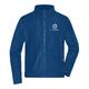 Chaqueta polar de poli�ster azul real con cremallera completa y bolsillos laterales para hombre.
