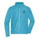 Chaqueta polar turquesa de poli�ster con cremallera completa.