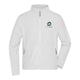 Chaqueta polar blanca de poli�ster con cremallera completa.