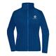 Chaqueta polar de poli�ster azul real para mujer con cremallera completa.