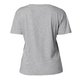 Camiseta de algod�n gris jaspeado para mujer.