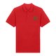 Polo rojo de algod�n org�nico para hombre.
