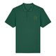 Polo verde de algod�n para hombre con mangas cortas.