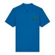 Polo de algod�n org�nico azul real para hombre.