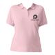 Polo rosa de algod�n org�nico con tapeta de botones corta.