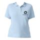 Polo de mujer en algod�n org�nico azul cielo con mangas cortas y tapeta de botones.