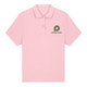 Polo rosa de algod�n org�nico para mujer con mangas cortas.