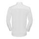 Camisa blanca de algod�n para hombre, de manga larga y acabado sin planchado.