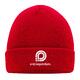 Gorro de punto rojo hecho de material el�stico para un buen ajuste.