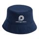 Sombrero de pescador azul marino de algod�n con ala.