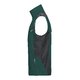 Chaleco de trabajo verde oscuro/negro de mezcla de polister y algodn con bolsillos con cremallera.