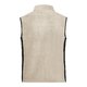 Chaleco polar de polister beige/negro con cuello alto.