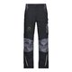 Pantalones de trabajo negros hechos de material resistente con mltiples bolsillos.