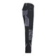 Pantaln de trabajo negro y gris de mezcla de polister y algodn con mltiples bolsillos.