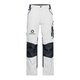 Pantalones de trabajo blancos/grises de polister y algodn con bolsillos.