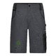 Pantalones cortos de trabajo gris oscuro de mezcla de polister y algodn con mltiples bolsillos.