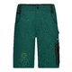 Pantalones cortos de trabajo verdes de material resistente con mltiples bolsillos.