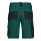 Pantalones cortos verde oscuro/negro de polister y algodn con mltiples bolsillos.