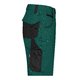 Pantalones cortos de polister-algodn verde oscuro/negro con mltiples bolsillos.