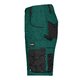 Pantalones cortos de trabajo verde oscuro/negro en mezcla de polister y algodn con mltiples bolsillos.