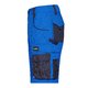 Pantalones cortos de trabajo azules de mezcla de polister y algodn con mltiples bolsillos.