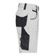 Pantalones cortos grises y blancos de algodn y polister con bolsillos.