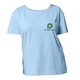 Camiseta de mujer azul cielo de algod�n org�nico con mangas cortas.