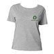 Camiseta de algod�n gris jaspeado para mujer.