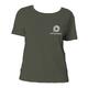 Camiseta de algod�n color caqui para mujer con mangas cortas.