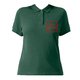 Polo de algodón verde para mujer con tapeta de botones corta.