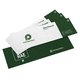 Tarjetas de visita plegables de papel con hendidura.