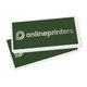 Adhesivos cuadrados de papel con forma personalizada.