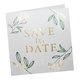 Tarjeta de boda de papel con estampado parcial en caliente.