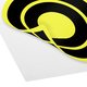 Adhesivo de papel con contorno personalizado.