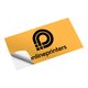 Adhesivos de papel cuadrados en forma personalizada, autoadhesivos.