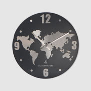 Reloj de pared con mapamundi Concord