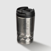 Taza de acero inoxidable con tapa Roma