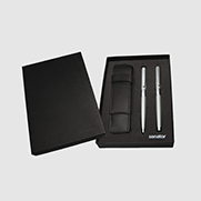 Set de bolgrafo y estilogrfica con estuche de cuero senator Image Chrome