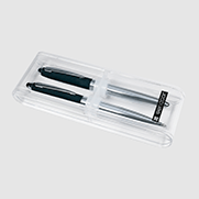 Set de bolígrafo y estilográfica con estuche senator® Nautic Soft Touch