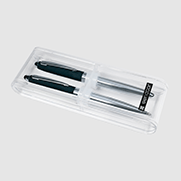 Set de bolgrafo y estilogrfica con estuche senator Nautic Soft Touch