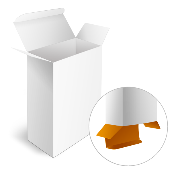 Cajas plegables con solapas rectas, sin imprimir