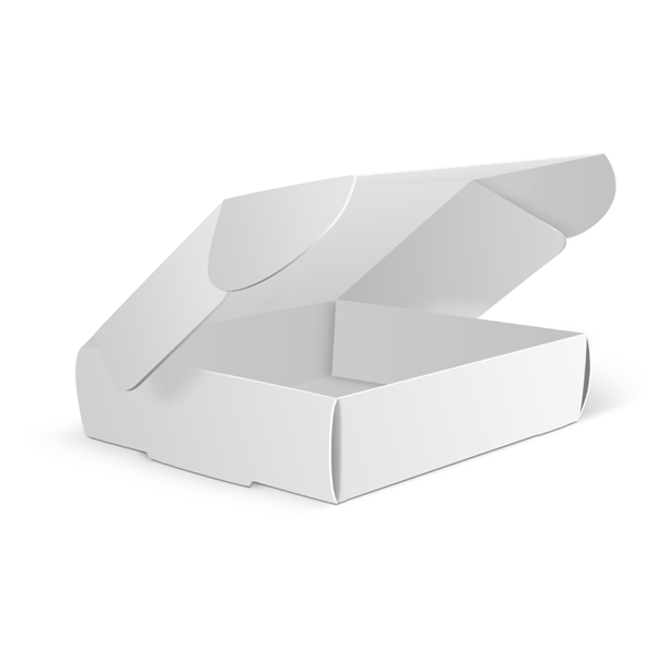 Cajas con tapa abatible, sin imprimir