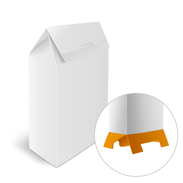 Cajas bolsa con fondo insertable, sin imprimir