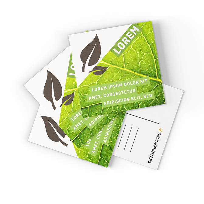 Tarjetas plegables en papeles ecolgicos/naturale