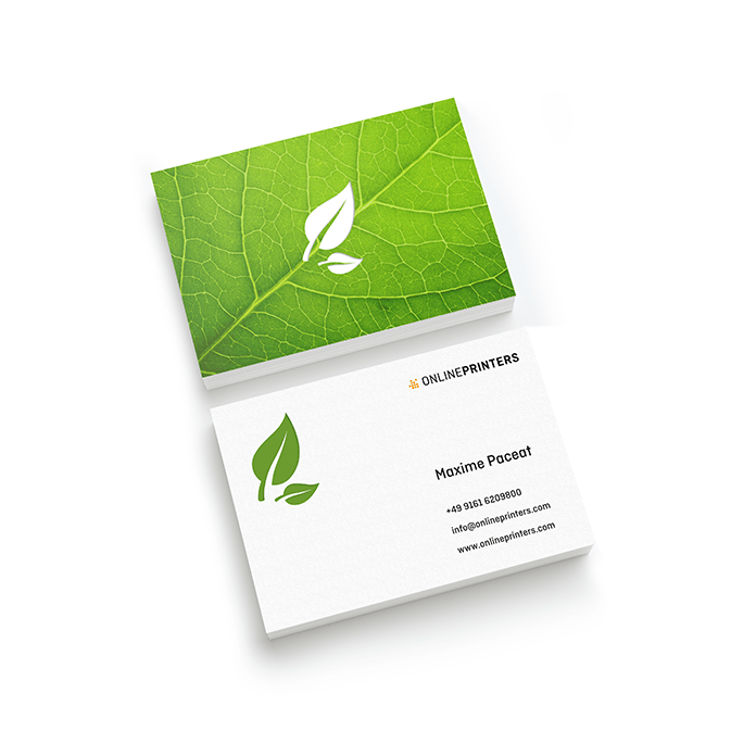 Tarjetas de visita en papeles ecolgicos/naturales